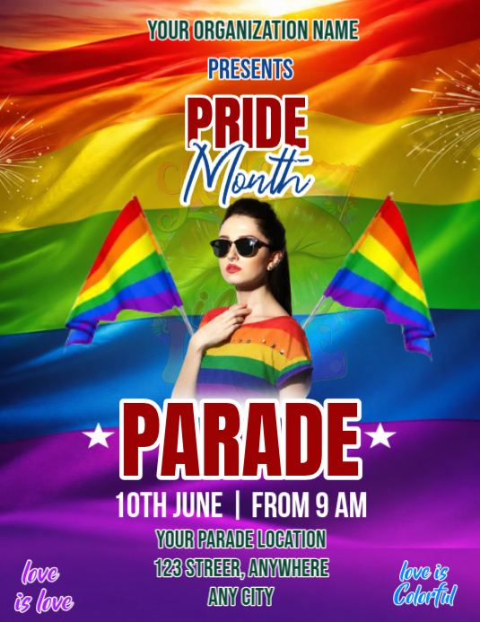 Pride Parade Flyers Template | PosterMyWall