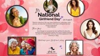 Joyful Professional National Girlfriend Day Bestie Goals Digital Display Digital Display (16:9) template