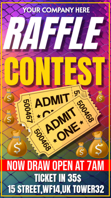 Joyful Raffle Contest Instagram Story Template | PosterMyWall