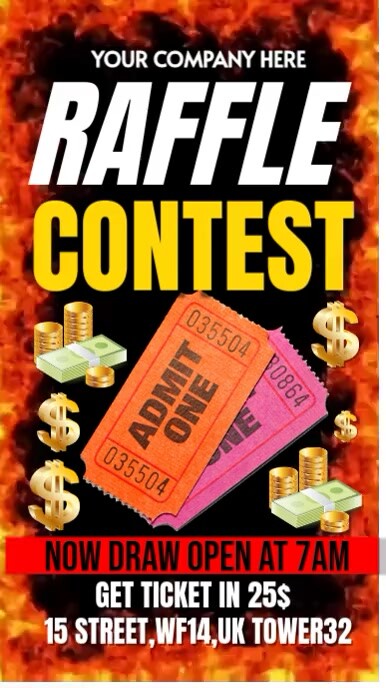 Joyful Raffle Contest Instagram Story template