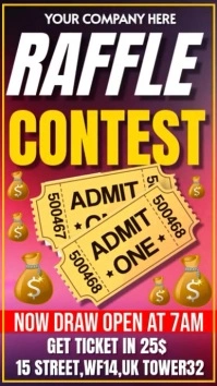 Joyful Raffle Contest Instagram Story Instagram-verhaal template