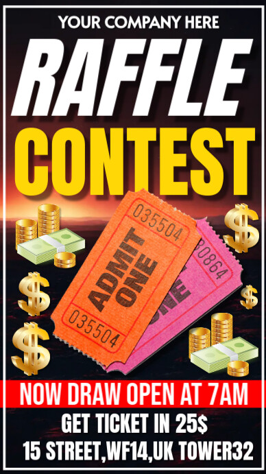Joyful Raffle Contest Instagram Story Template | PosterMyWall