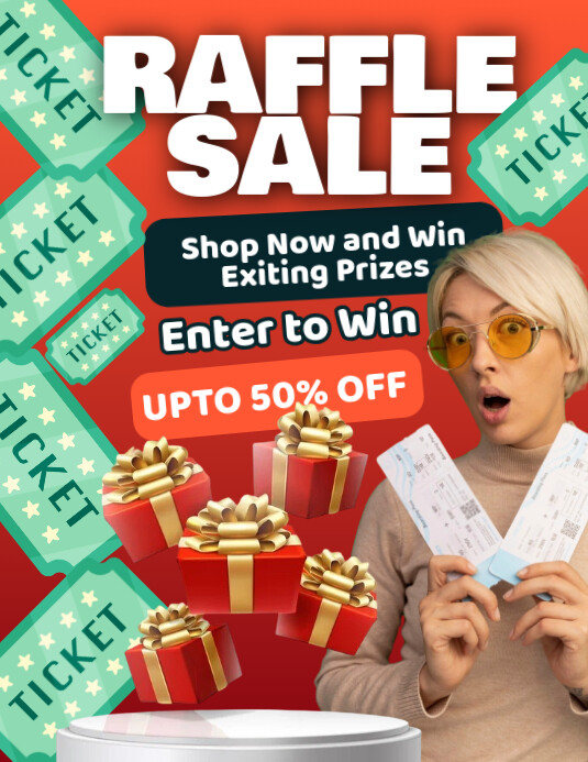 Joyful Raffle Sale  Flyer (us Letter) template