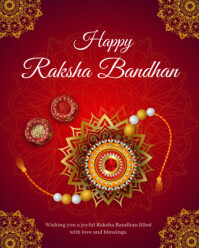 Joyful Raksha Bandhan  Instagram Portrait template