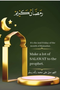 Joyful Ramadan Daily Social Media Post  Pinterest Graphic template