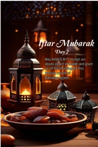 Joyful Ramadan Daily Social Media Post Pinterest Graphic Ihluzo le-Pinterest template