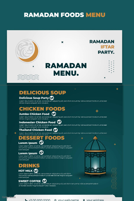 Joyful Ramadan Menu Poster Templat | PosterMyWall