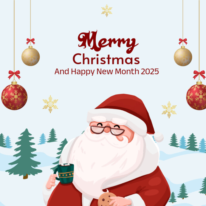 Modèle Joyful Red Christmas And New Year Wishes Design Template ...