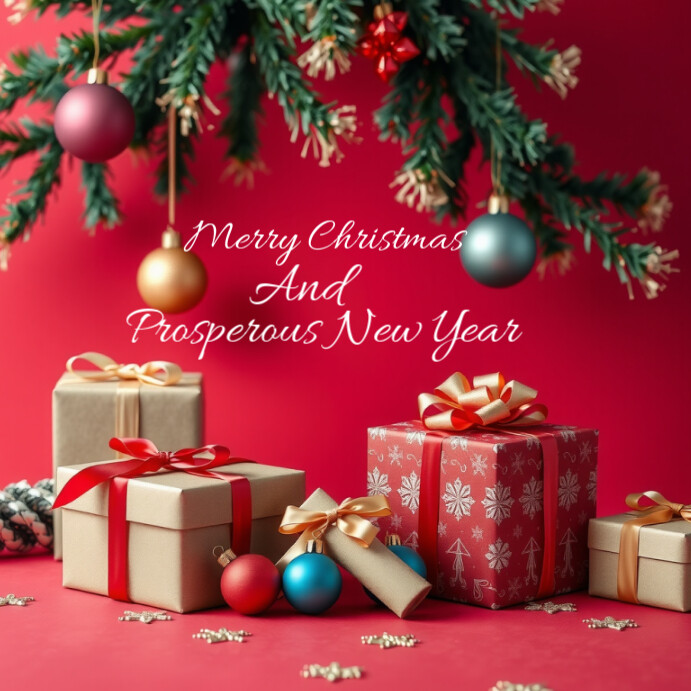 Copy of Joyful Red Christmas Box Instagram Post | PosterMyWall