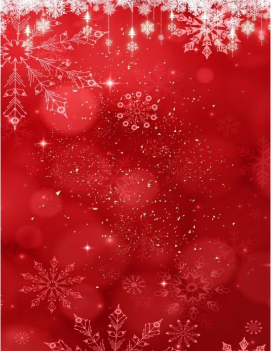 Joyful Red Christmas Snowflake Background – Elegant Holiday Greeting Template Flyer (us Letter)