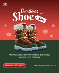 Joyful Red Green Product Christmas Portrait template