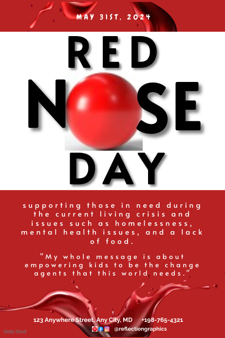 Joyful Red Nose Day Poster Template | PosterMyWall