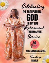 Joyful Retirement Flyer Design  Flyer (us Letter) template