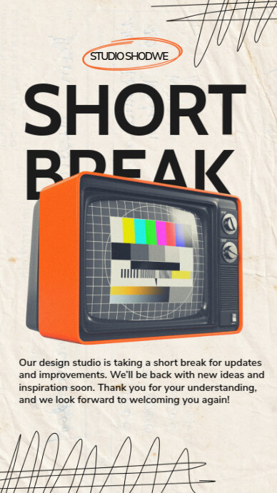 Joyful Retro Short Break  Instagram Story Instagram-verhaal template