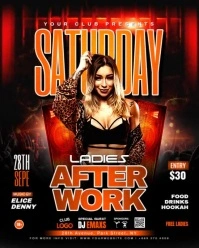 Joyful  Saturday After Work Party  Instagram Portrait template
