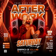 Joyful Saturday After Work Party Instagram Post template