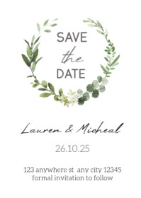 Joyful Save The Date A6 template
