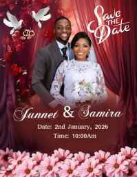 Joyful Save The Date Design Template  Flyer (us Letter) Iflaya (Incwadi ye-US)