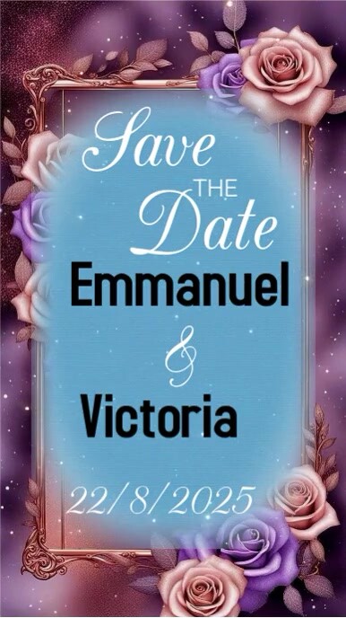 Joyful Save The Date  Digital Display (9:16) template