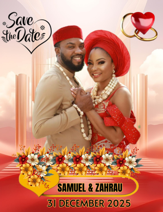 Joyful Save The Date Flyer Design Template  Flyer (us Letter)