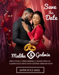 Joyful Save The Date Flyer Design Template  Poster/wallboard