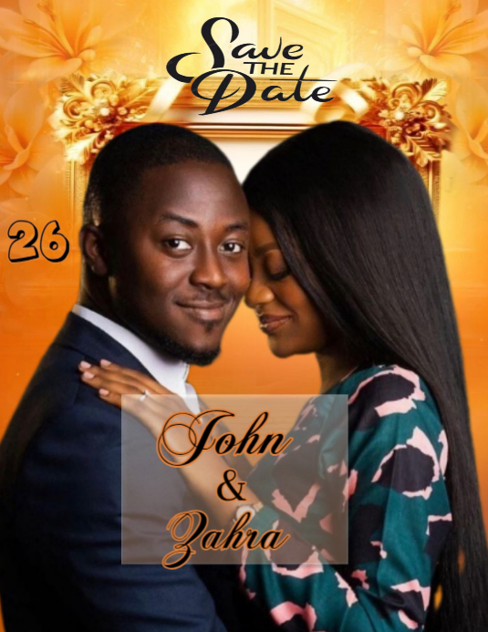 Joyful Save The Date Flyer Template  Flyer (us Letter) 传单(美国信函)