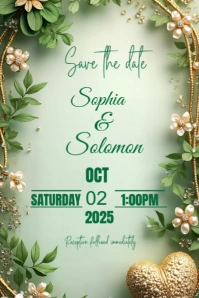 Joyful Save The Date  Pinterest Graphic template