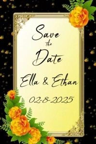 Joyful Save The Date  Pinterest Graphic template