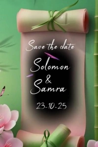 Joyful Save The Date  Pinterest Graphic template