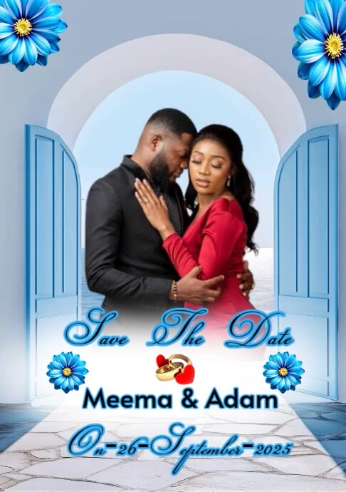 Joyful Save The Date Video Animation  A4 template