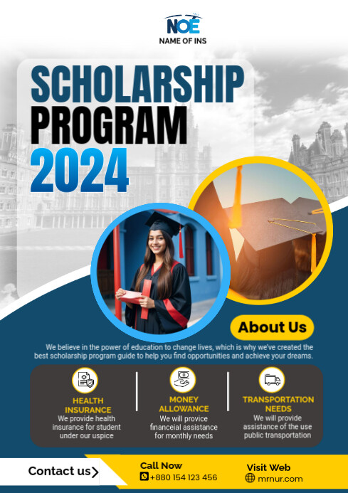 Joyful Scholarship Program A1 template