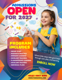 Bianco School Admissions Flyer Template