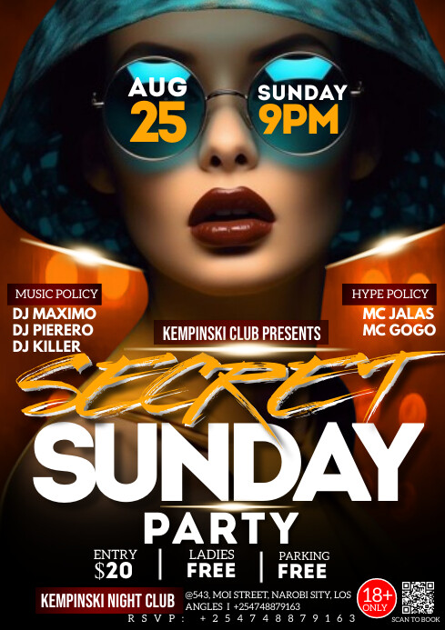 Copy of Joyful Secret Sunday Party A4 | PosterMyWall
