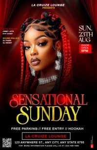 Joyful Sensational Sunday  Half Page Wide template