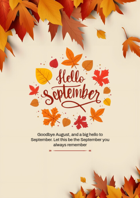 Plantilla de Joyful September Autumn A4 | PosterMyWall