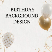 Joyful Simple Birthday Background Design  Instagram Post template