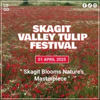 Joyful Skagit Valley Tulip Festival and Blossom Bliss Bash Instagram Post template