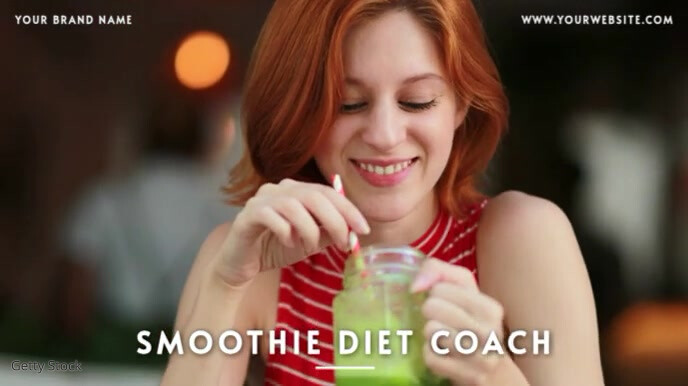 Joyful Smoothie Diet Presentation | Health & Fitness Zoom Background Isethulo (16:9) template