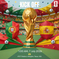 Joyful Soccer Match Instagram Post Video Instagram-bericht template