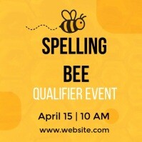 Joyful Spelling Bee Qualifier Event Design – Engaging Visual Template To Promote Academic Competitio Instagram-opslag