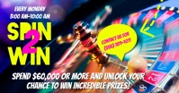 Joyful Spin To Win Flyers Facebook Shared Image template