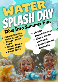 Joyful Splash Day Event A3 template