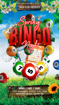 Joyful Spring Bingo Night Instagram Story template