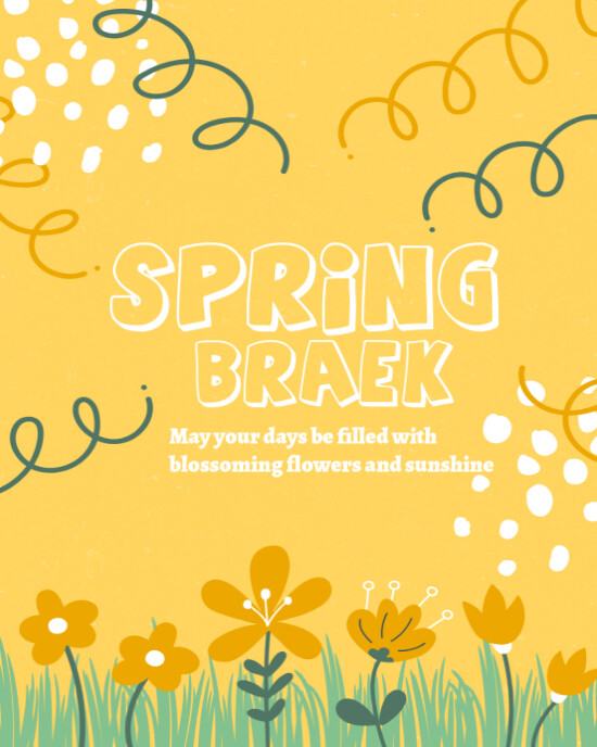 Joyful Spring Break Template  Instagram Portrait