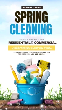Joyful Spring Cleaning Service Instagram Stor Instagram-Story template