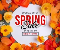 Joyful Spring Sale Large Rectangle template