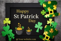 Joyful St Patrick Day Online Design Flyer/template  Label