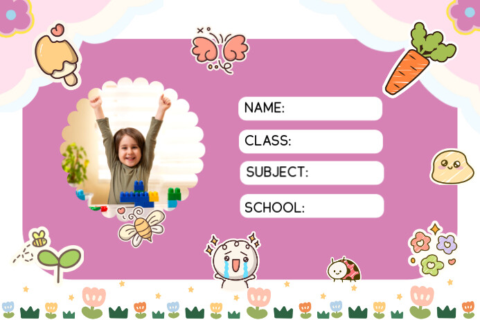Joyful Student Name  Label template