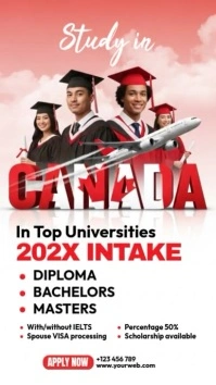 Joyful Study In Canada Instagram Reel template