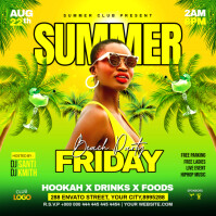 Joyful Summer Beach Party Instagram Post Instagram Post Instagram-Beitrag template